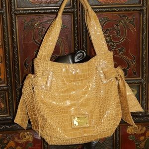 Nine West Mustard snakeskin Shoulder handbag